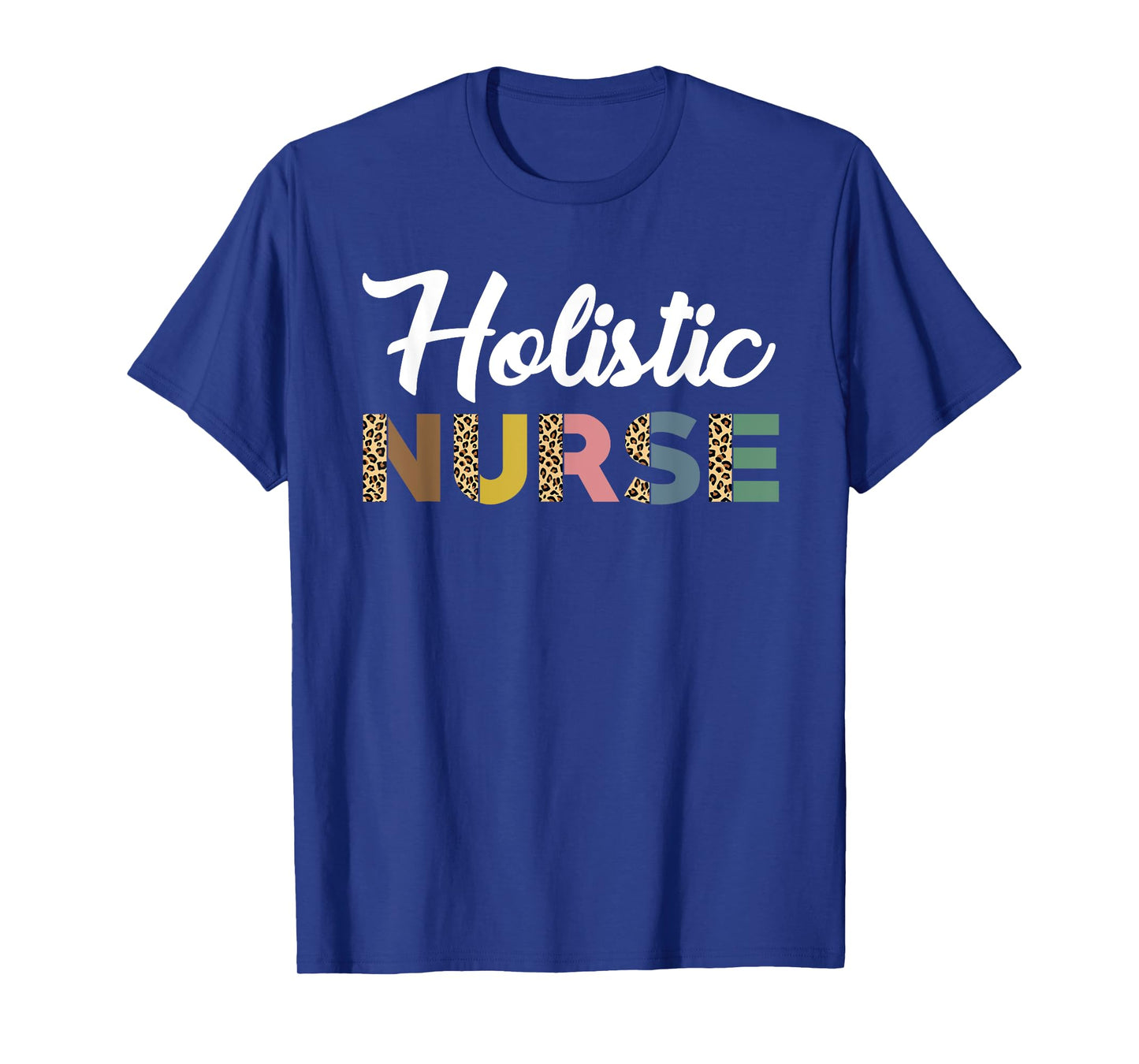 Holistic Nurse Leopard Pattern Holistic Nursing Care T-Shirt