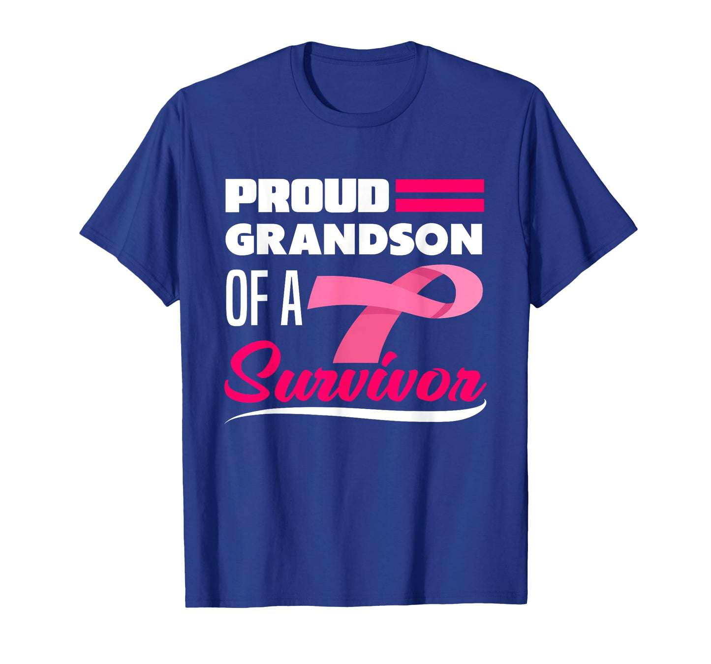 Proud Grandson Of A Survivor Grandma Breast Cancer T-Shirt