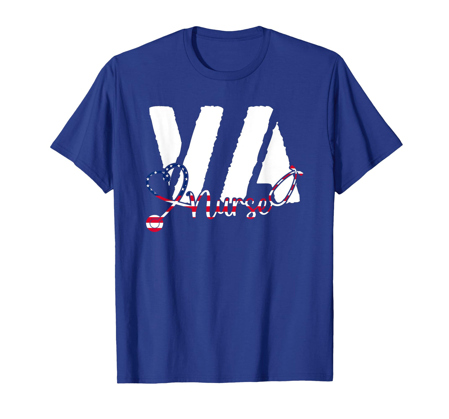 VA Nurse RN American Flag Patriotic 4th of July Veterans Day T-Shirt