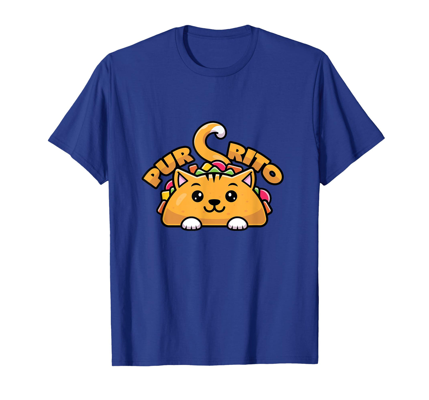 Purring Burrito Cat Pun T-Shirt for Men Women Girls Kids
