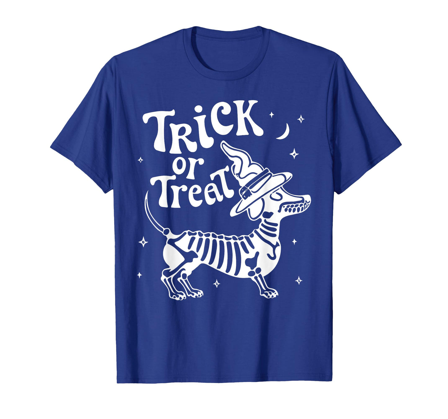 Skeleton Dachshund Trick or Treat Halloween Spooky Owner Dog T-Shirt