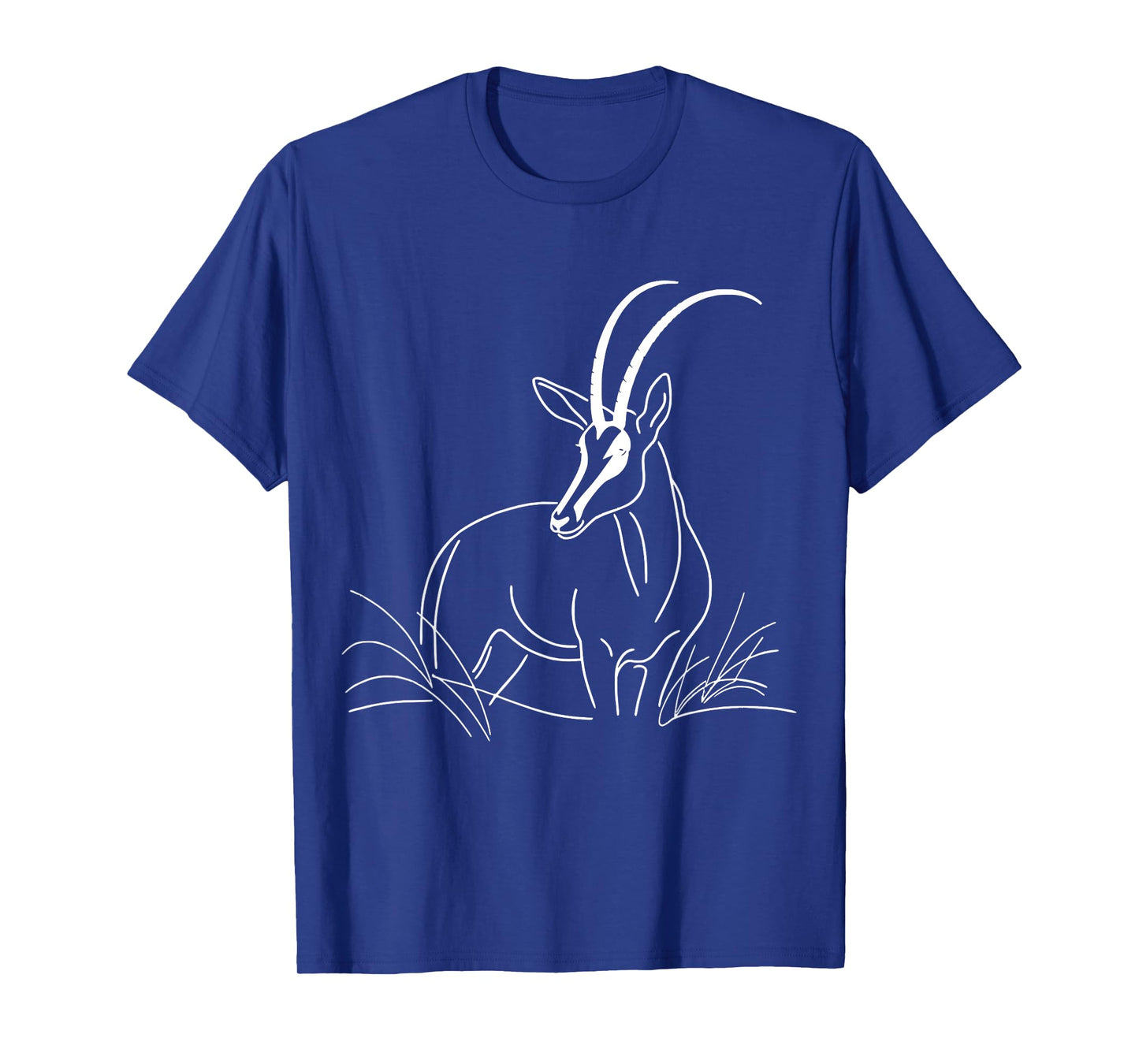 Sable Antelope Antelope Line Art Mammal Art Zoologist T-Shirt