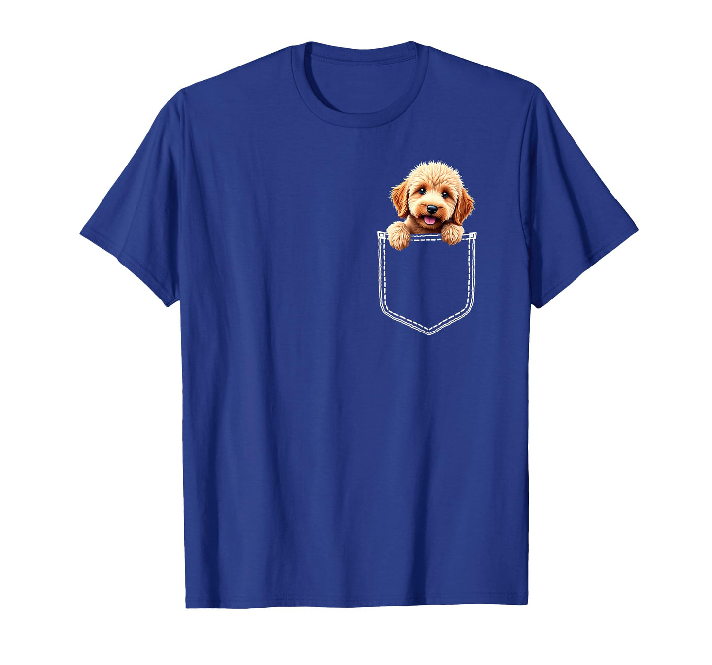 Cute Labradoodle Dog In The Pocket T-Shirt