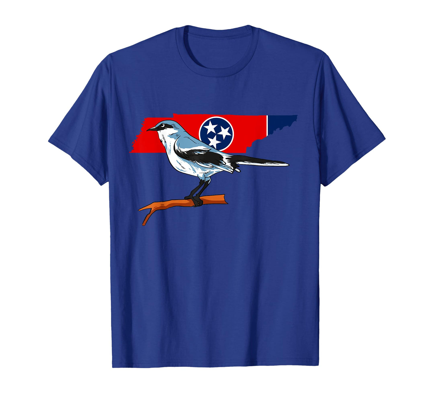 Tennessee Flag With Mockingbird US State Bird T-Shirt