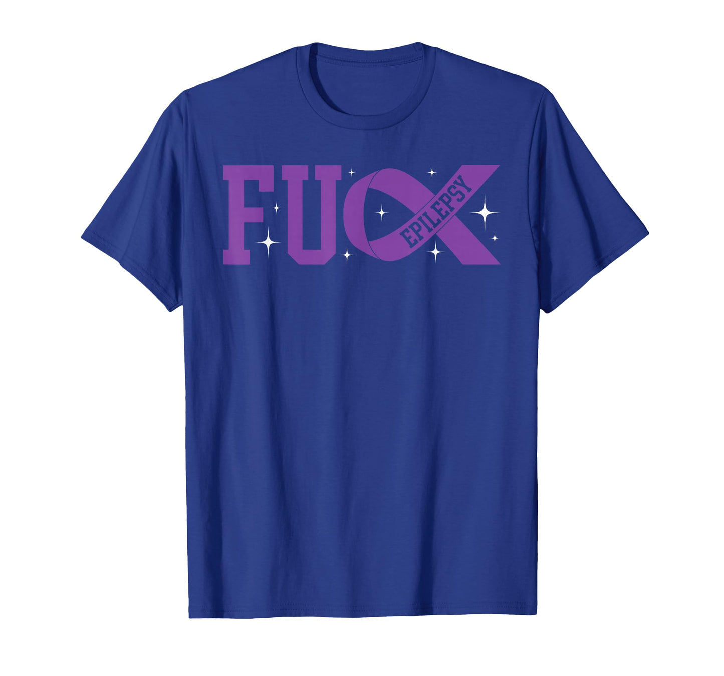 Fuck Epilepsy Awareness Month Warrior Survivor Purple Ribbon T-Shirt