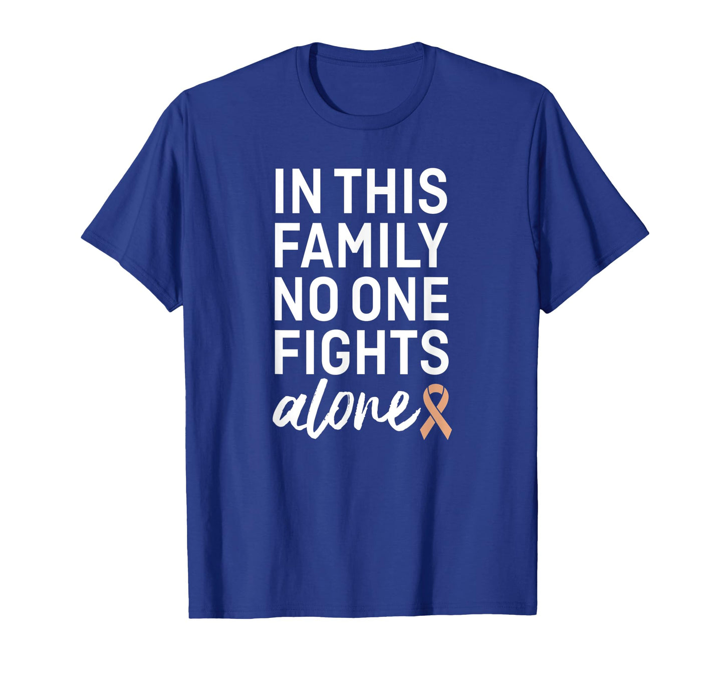 Uterine Cancer Awareness Peach Ribbon Family Support Group T-Shirt