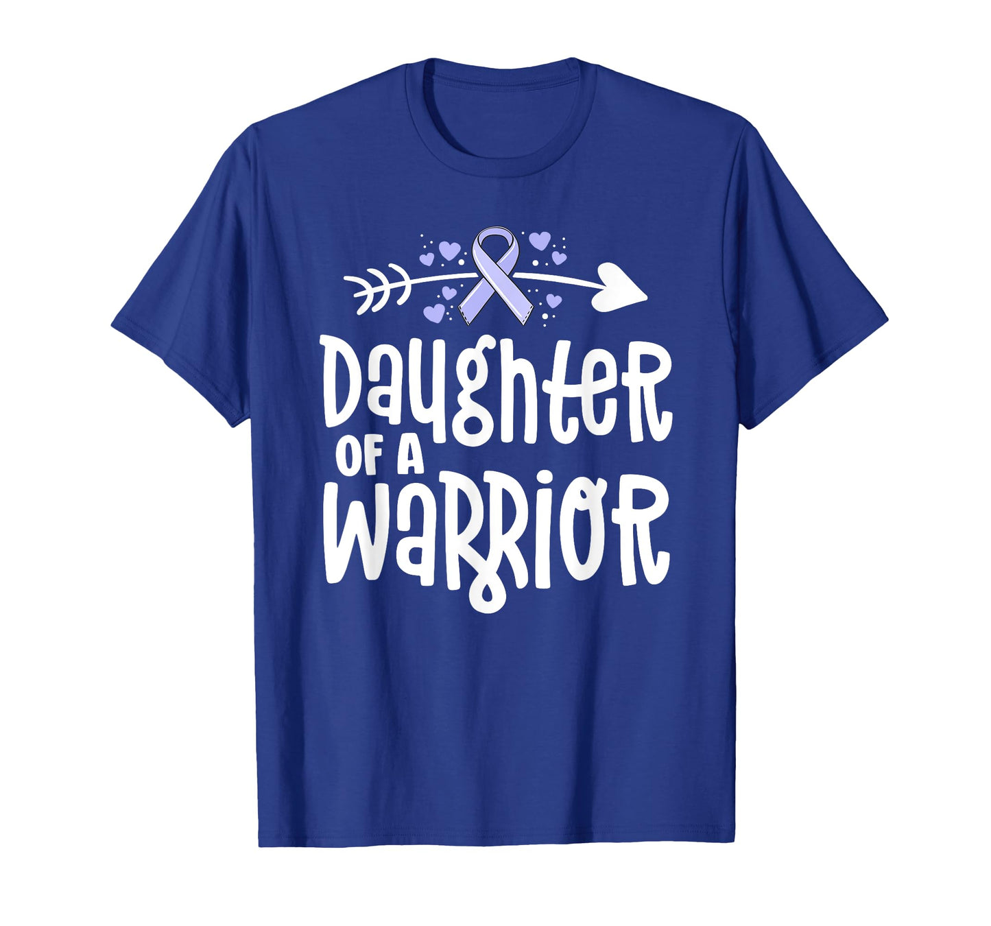 Daughter Of A Warrior Periwinkle Stomach Cancer Awareness T-Shirt