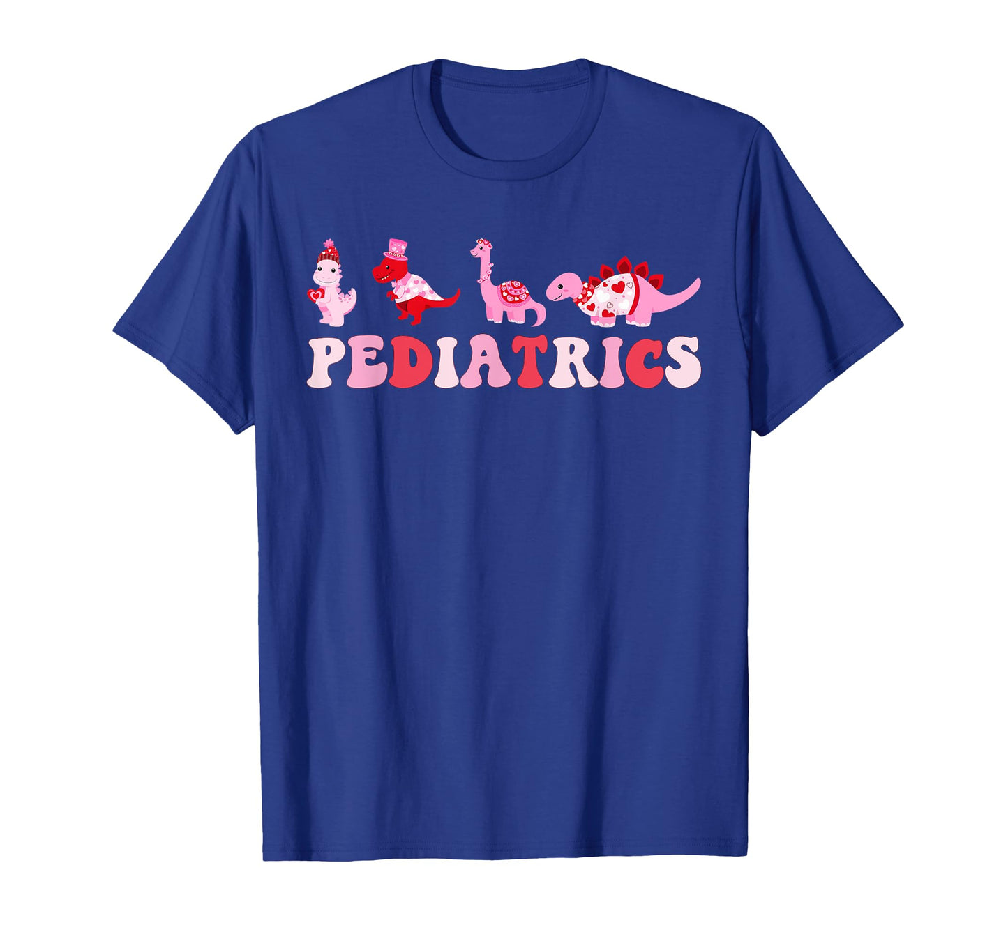 Pediatric Nurse PEDS Nursing Cute Dinosaurs Valentine's Day T-Shirt