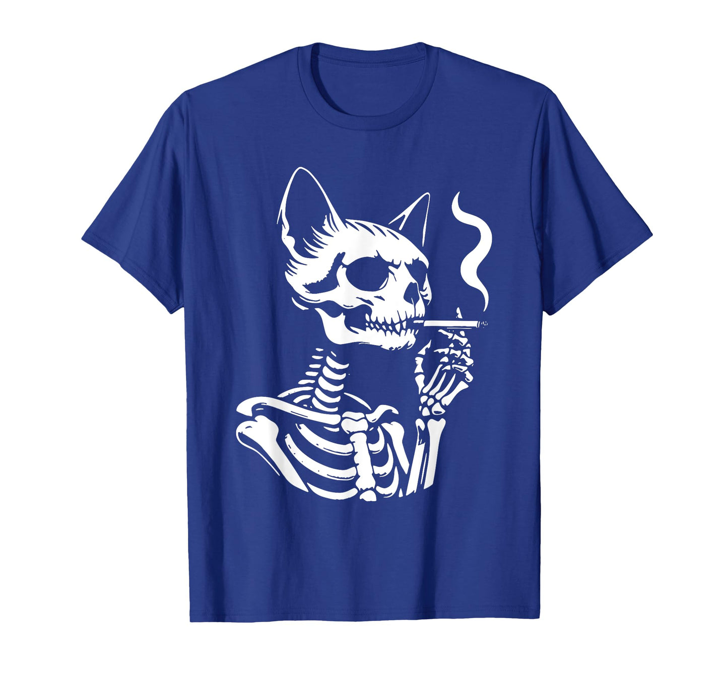 Spooky Skeleton Cat Smoking Weed Marijuana 420 Day Halloween T-Shirt