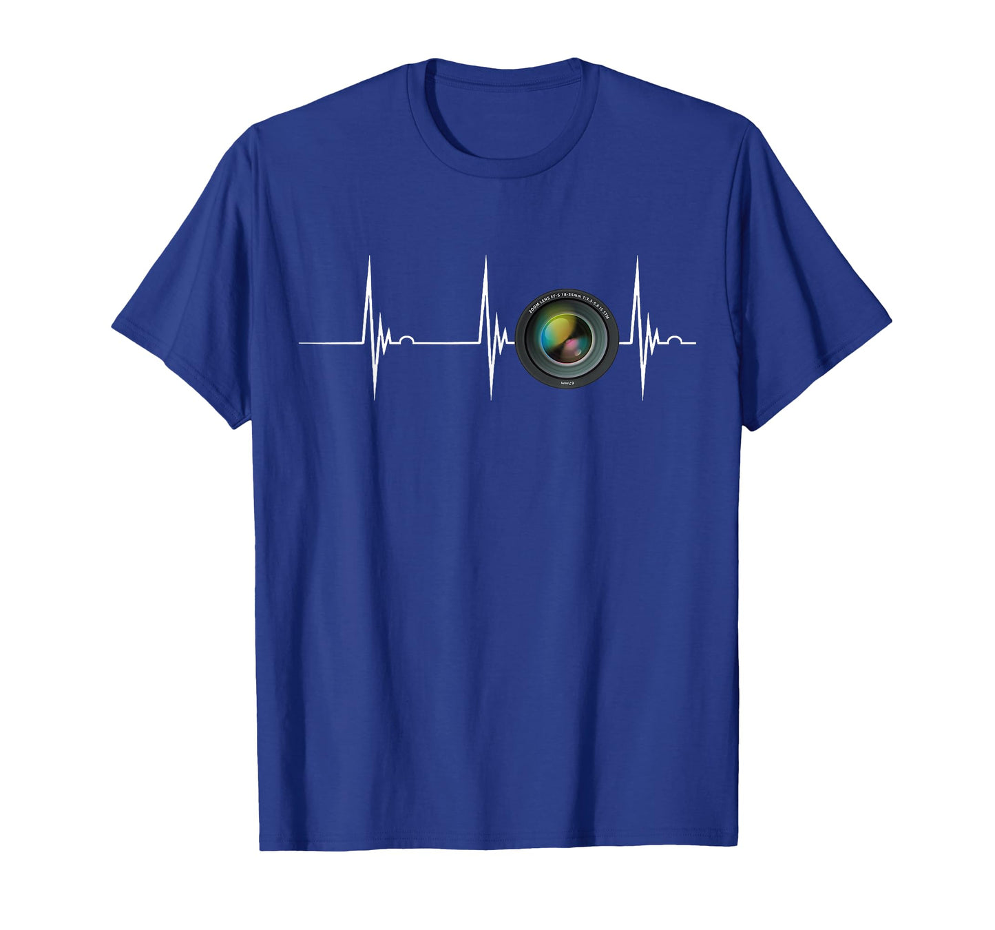 Camera Lens Heartbeat EKG Pulse Photography Photographer T-Shirt