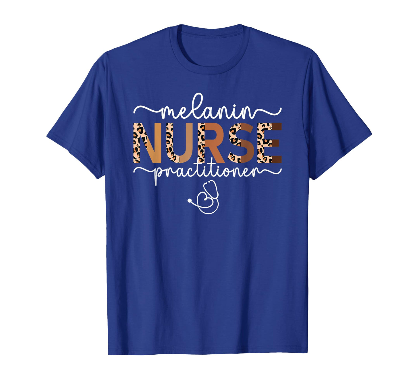 Melanin Nurse Practitioner Leopard Black Nurse Practitioner T-Shirt