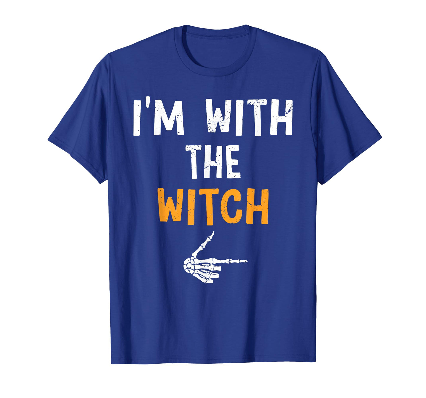 I'm with The Witch Costume Halloween Matching Couple T-Shirt