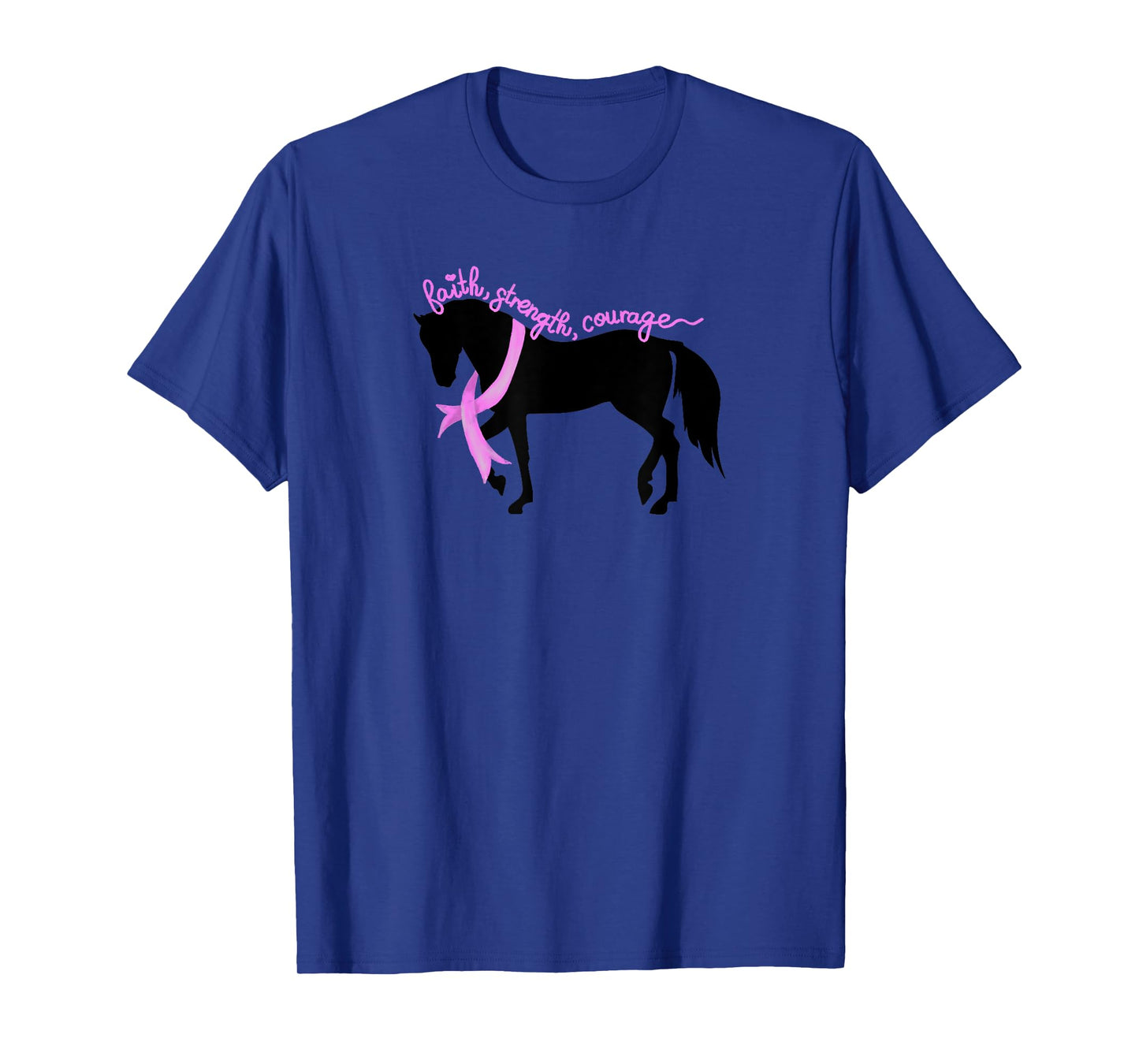 Breast Cancer with Horses and Breast Cancer Awareness T-Shirt