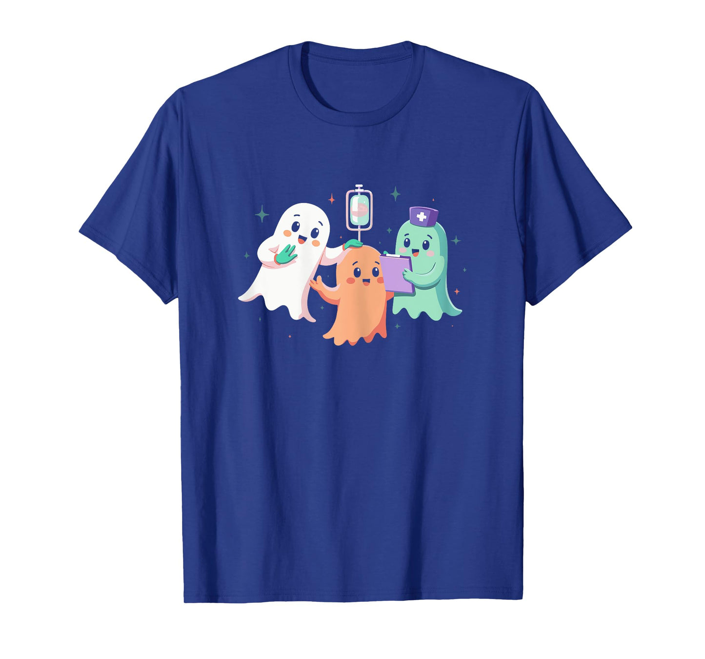 Spooky Halloween Nurse Ghost Healthcare Crew Funny for Women T-Shirt