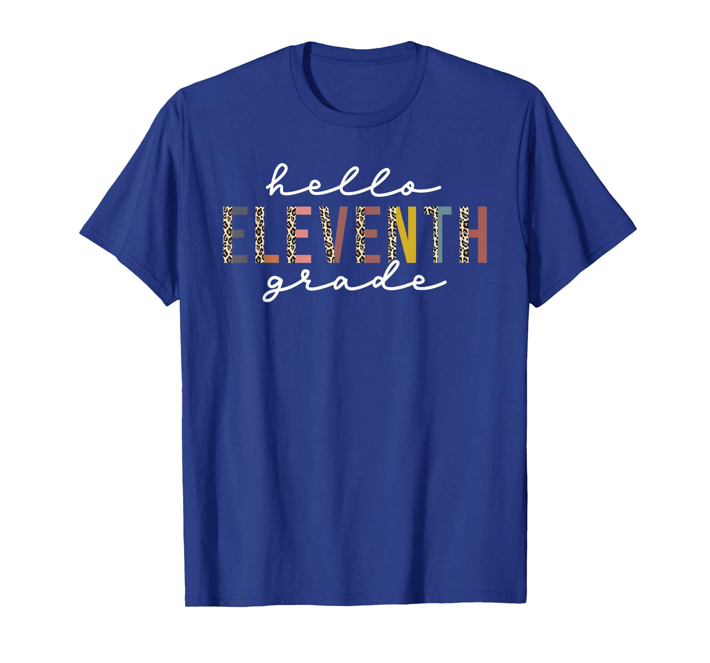 Hello Eleventh Grade Leopard Teacher Back to School T-Shirt