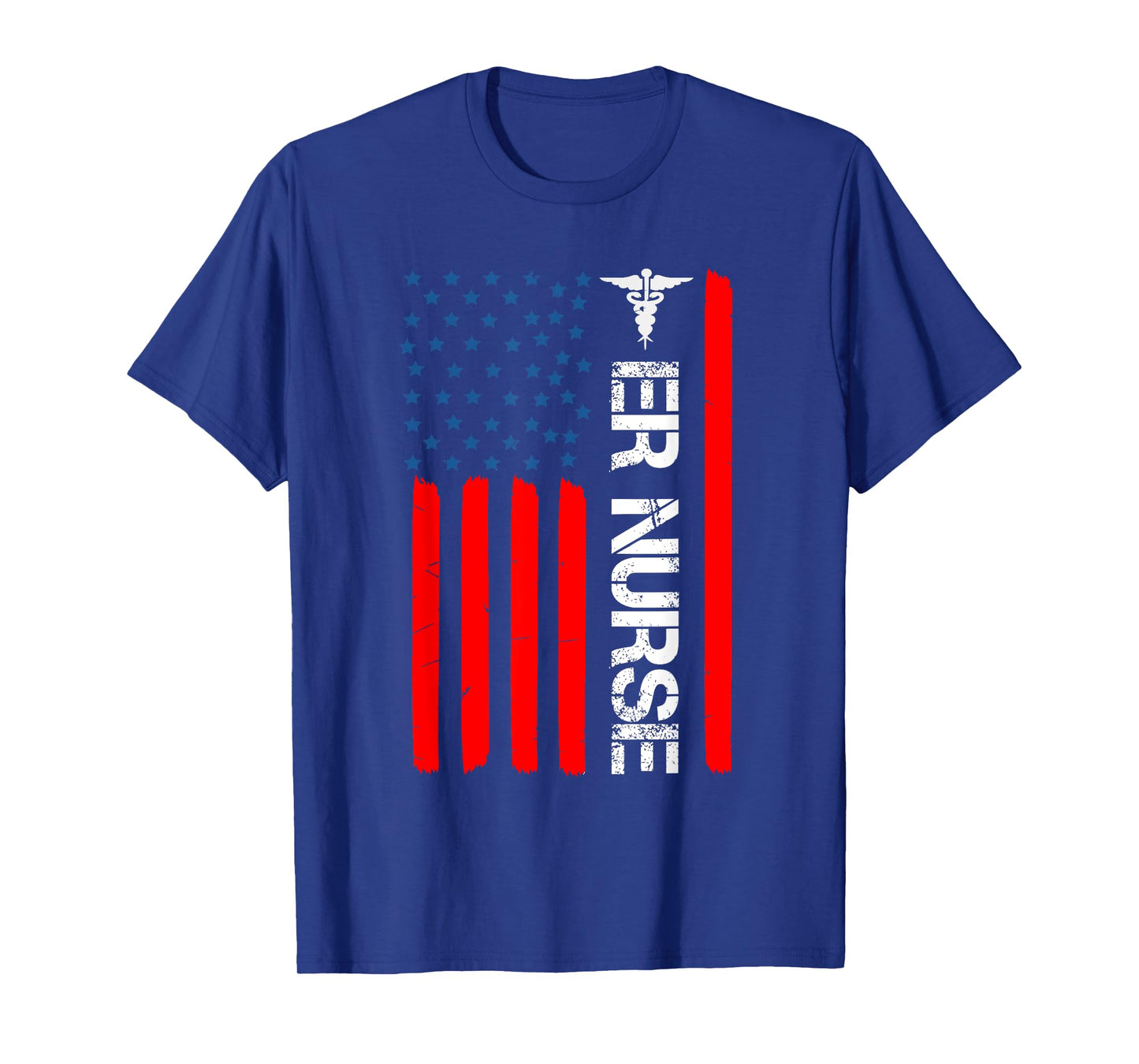 4th of July RN Patriotic ER Nurse Shirt Retro American Flag T-Shirt for Women Kids Men