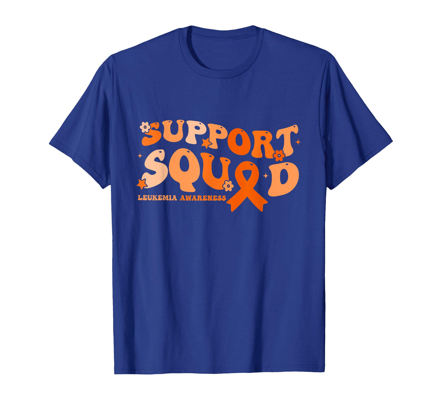 Support Squad Orange Ribbon Leukemia Blood Cancer Awareness T-Shirt