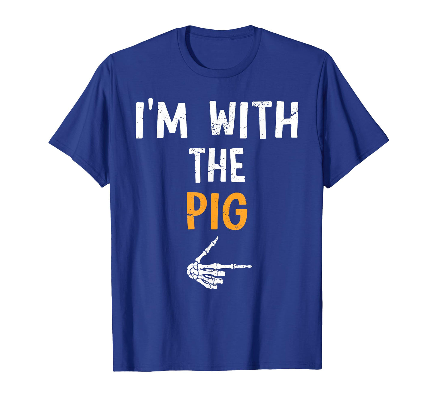 I'm with The Pig Costume Halloween Matching Couple T-Shirt