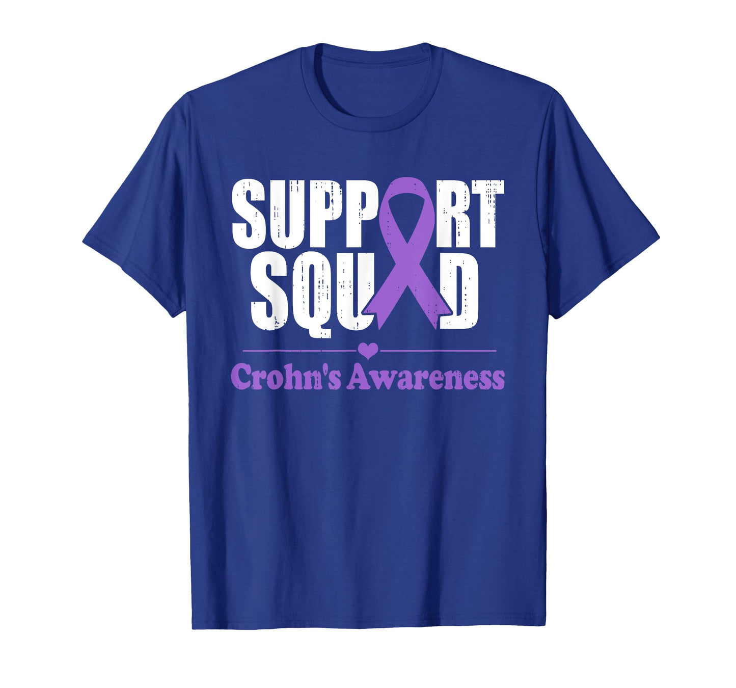 Support Crohns Disease Squad Purple Ribbon Crohn's Awareness T-Shirt