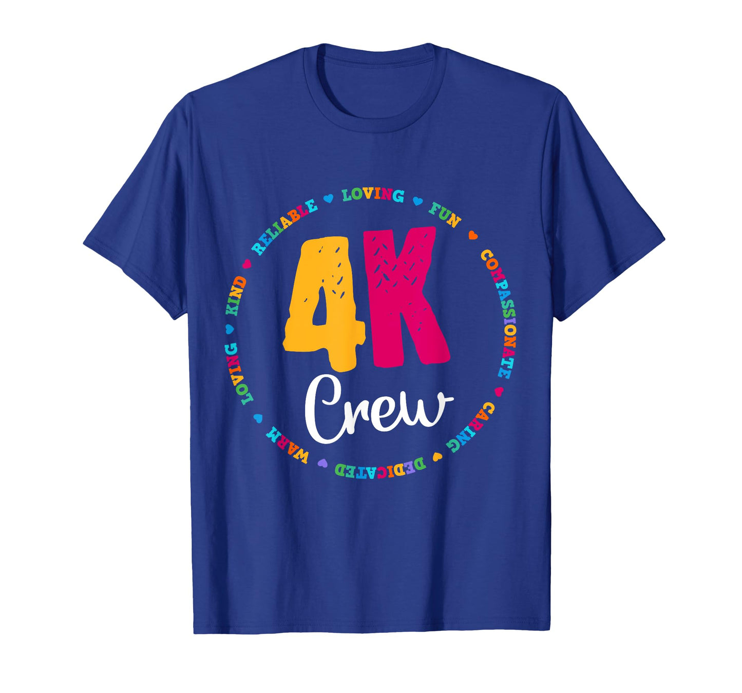 4K Crew Squad Team Teacher Kindergarten Kinder Elementary T-Shirt