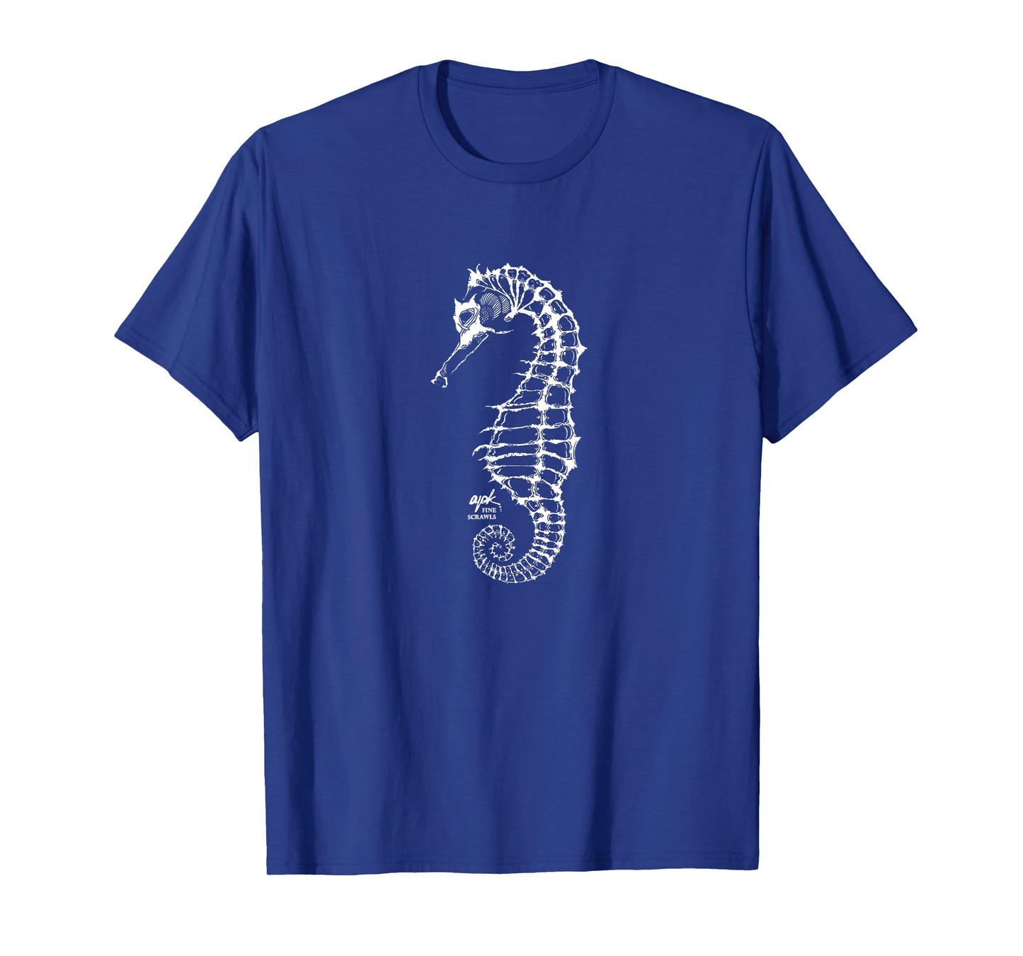 Seahorse Skeleton Art T-Shirt