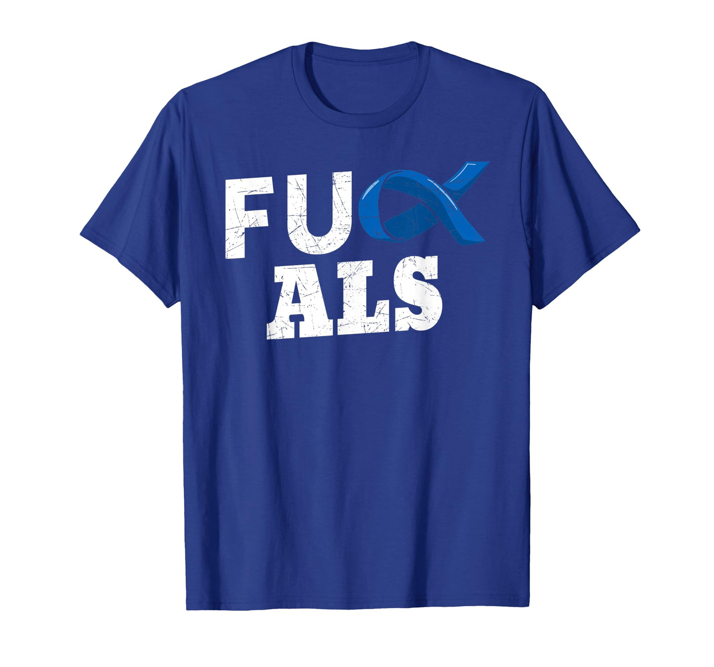 ALS Disease Lou Gehrig's Blue Ribbon Neurological Disorders T-Shirt