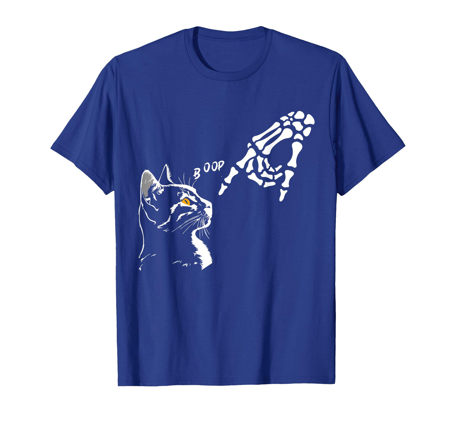 Black Cat Skeleton Hand Boop Halloween Pet Lover T-Shirt