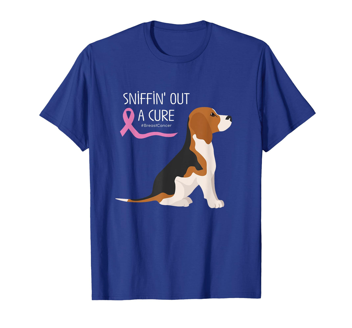 Beagle Dog Lover Breast Cancer Awareness Men Women T-Shirt
