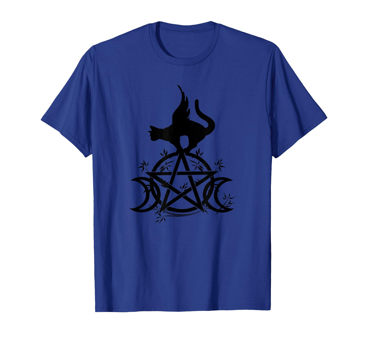 Triple Moon Witchcraft Shirts Winged Cat Moon Goddess Wicca T-Shirt