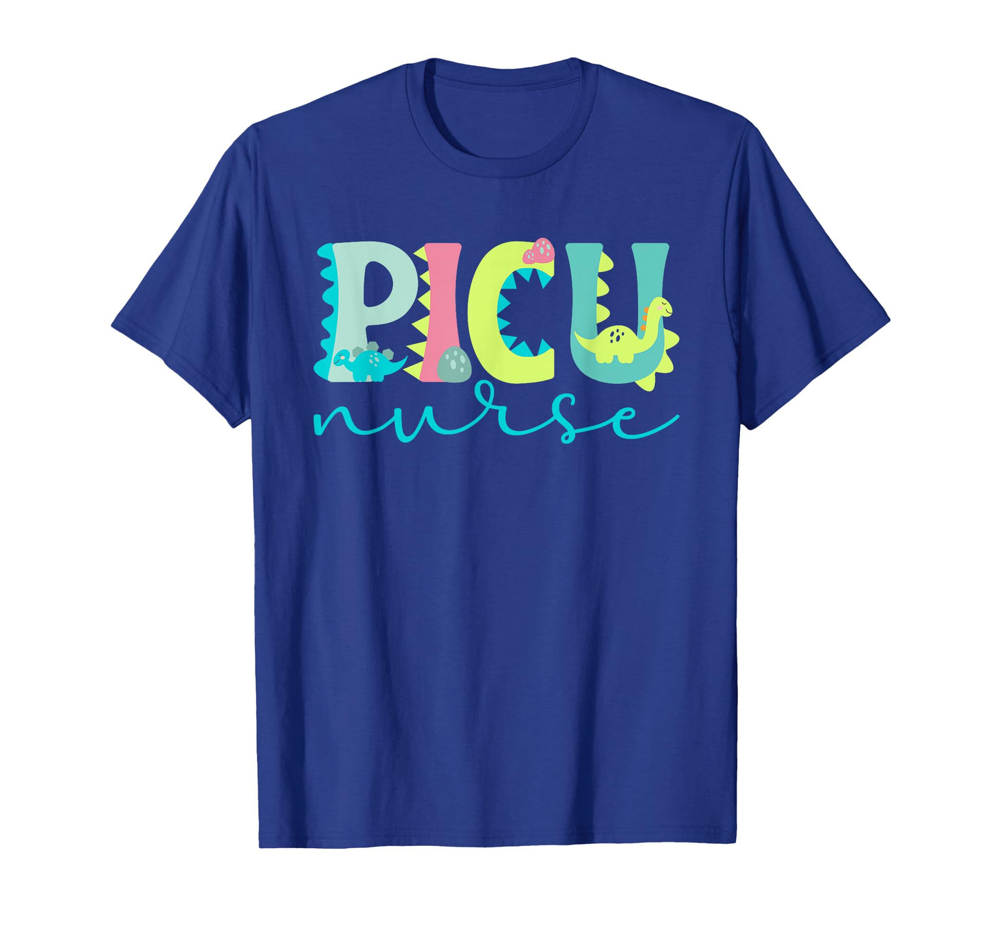 PICU Nursing For Pediatric ICU Nurse Women's Black Modern Letter Print T-Shirt