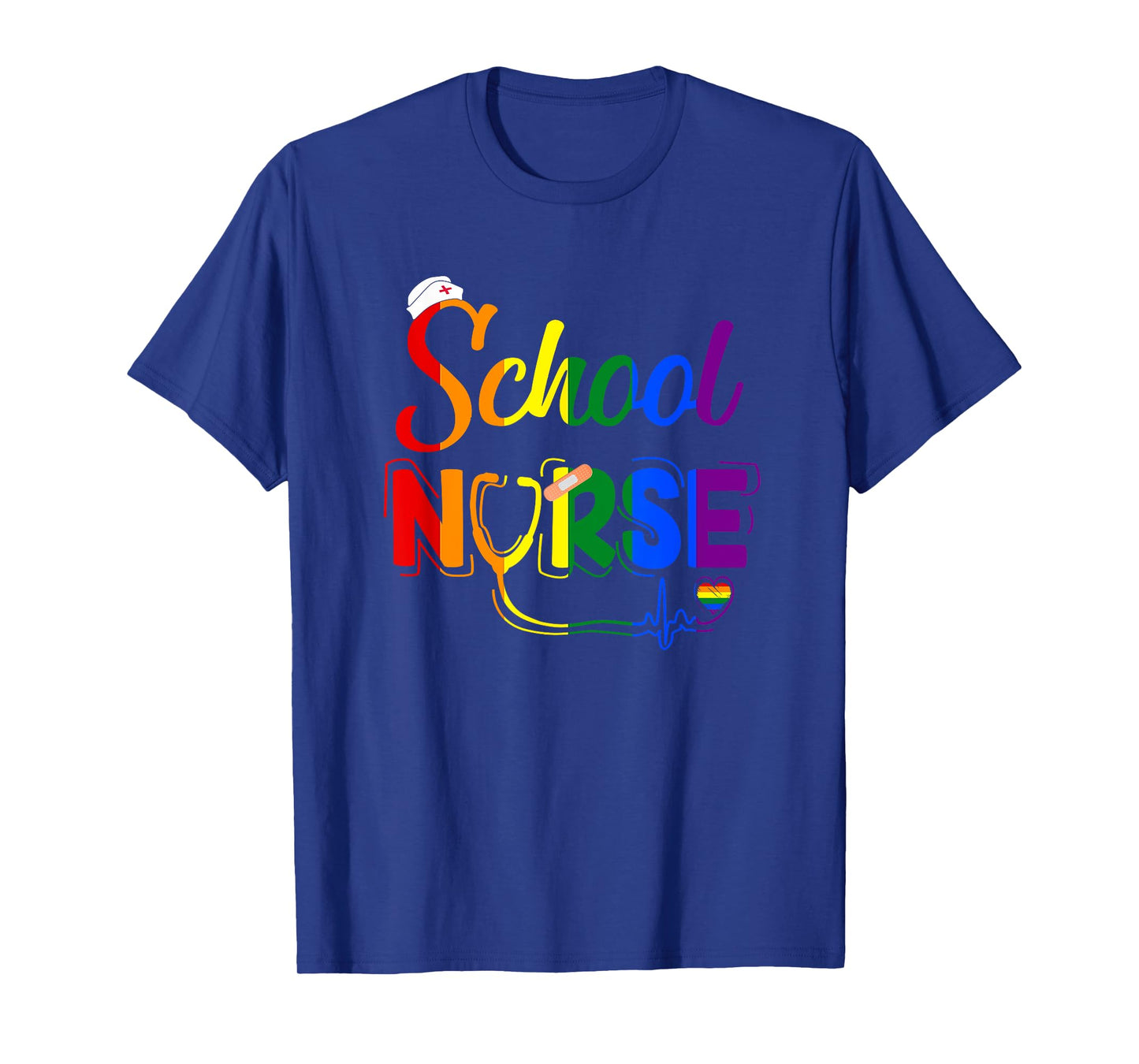 School Nurse Registered Lgbtq Lgbt Pride Gay Lesiban Nursing T-Shirt