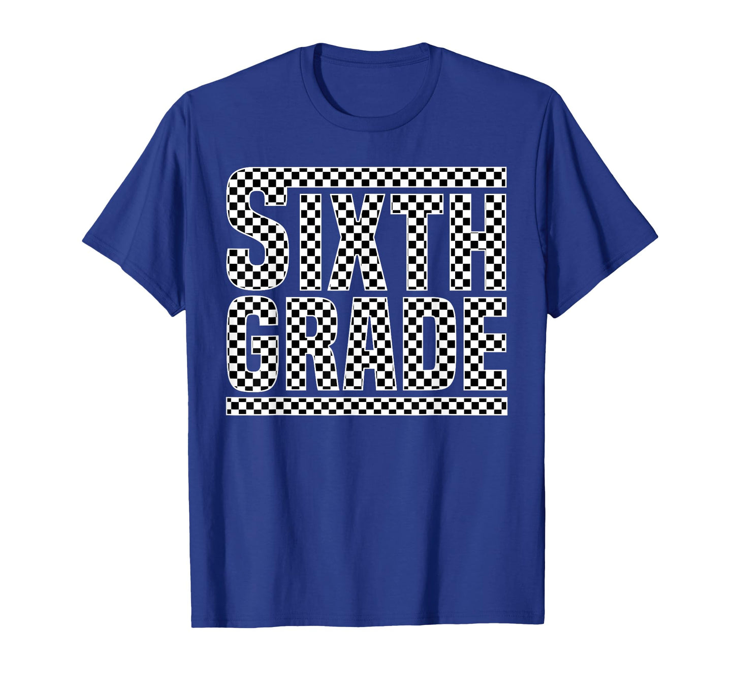 Checkered 6th Grade Back to School Boys Girls Kids Teacher T-Shirt