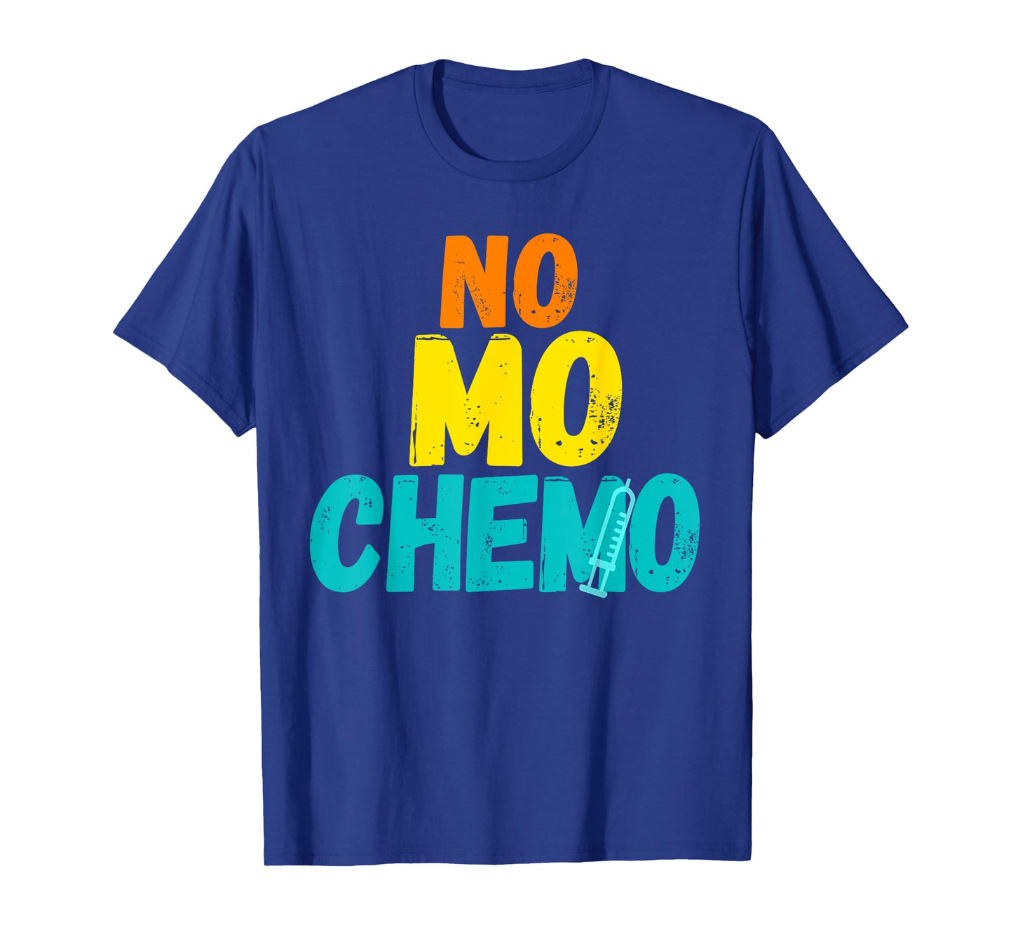 No Mo Chemo Funny Retro Cancer Awareness Fighter Spirit T-Shirt