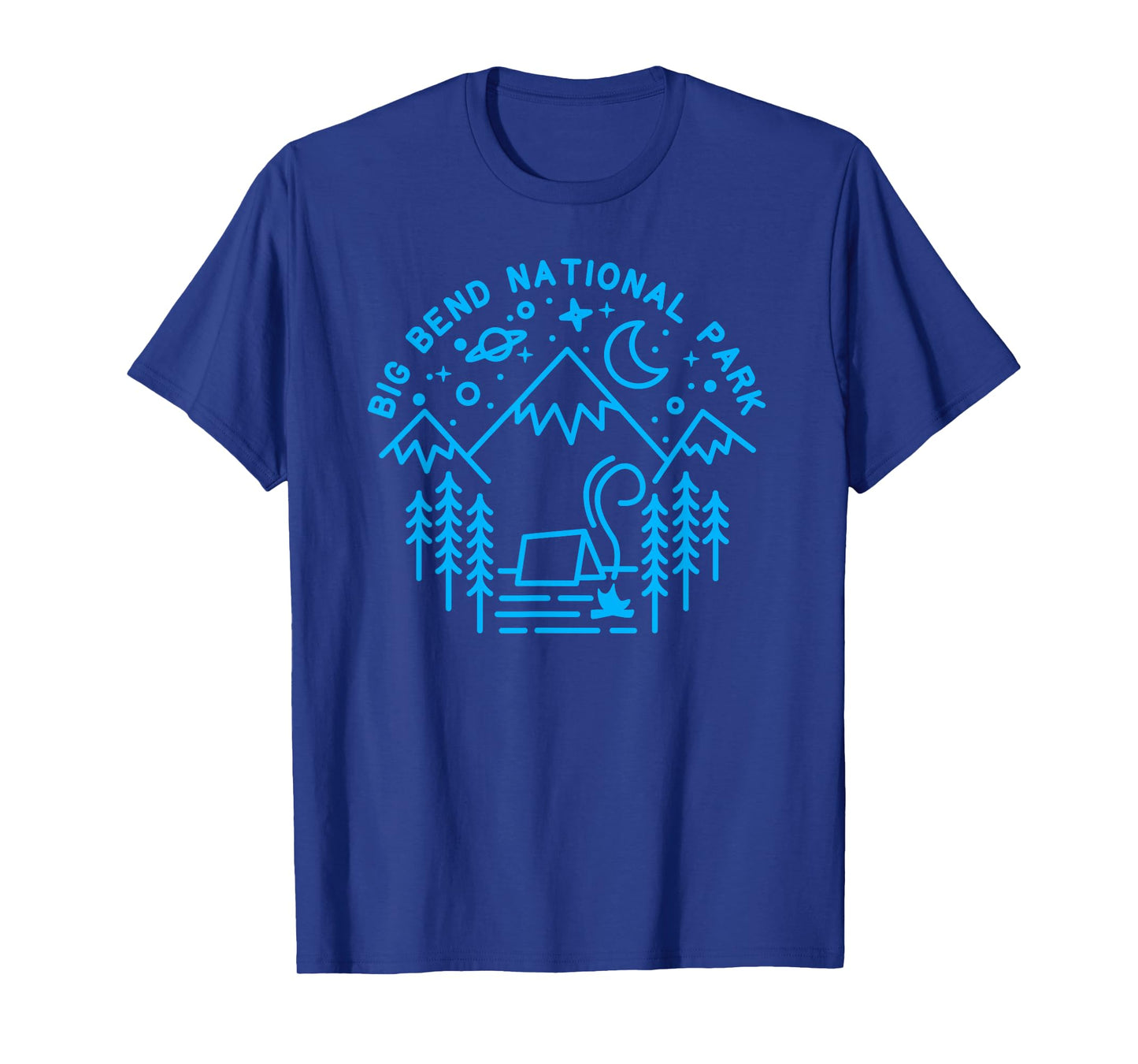 Big Bend National Park Shirt Camping Line Art Hiking Gift T-Shirt