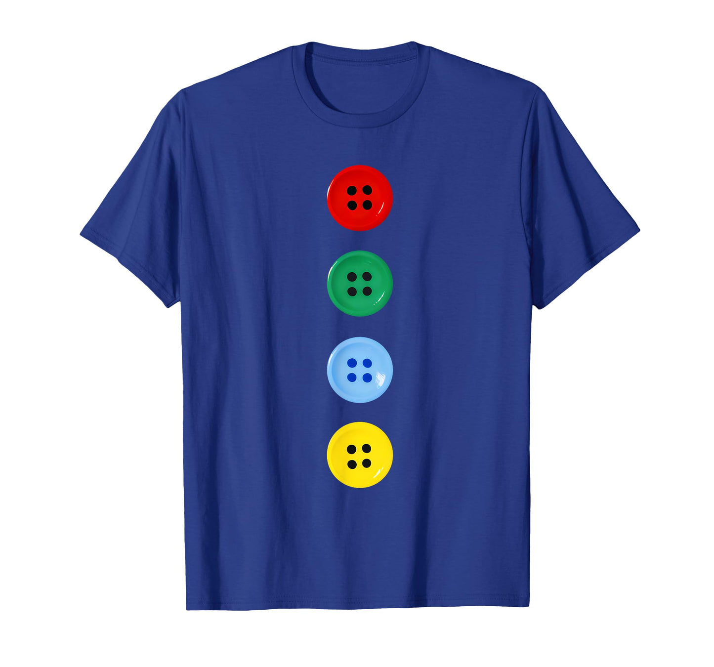 Four Groovy Buttons Blue Cat Funny Halloween Costume Kids T-Shirt