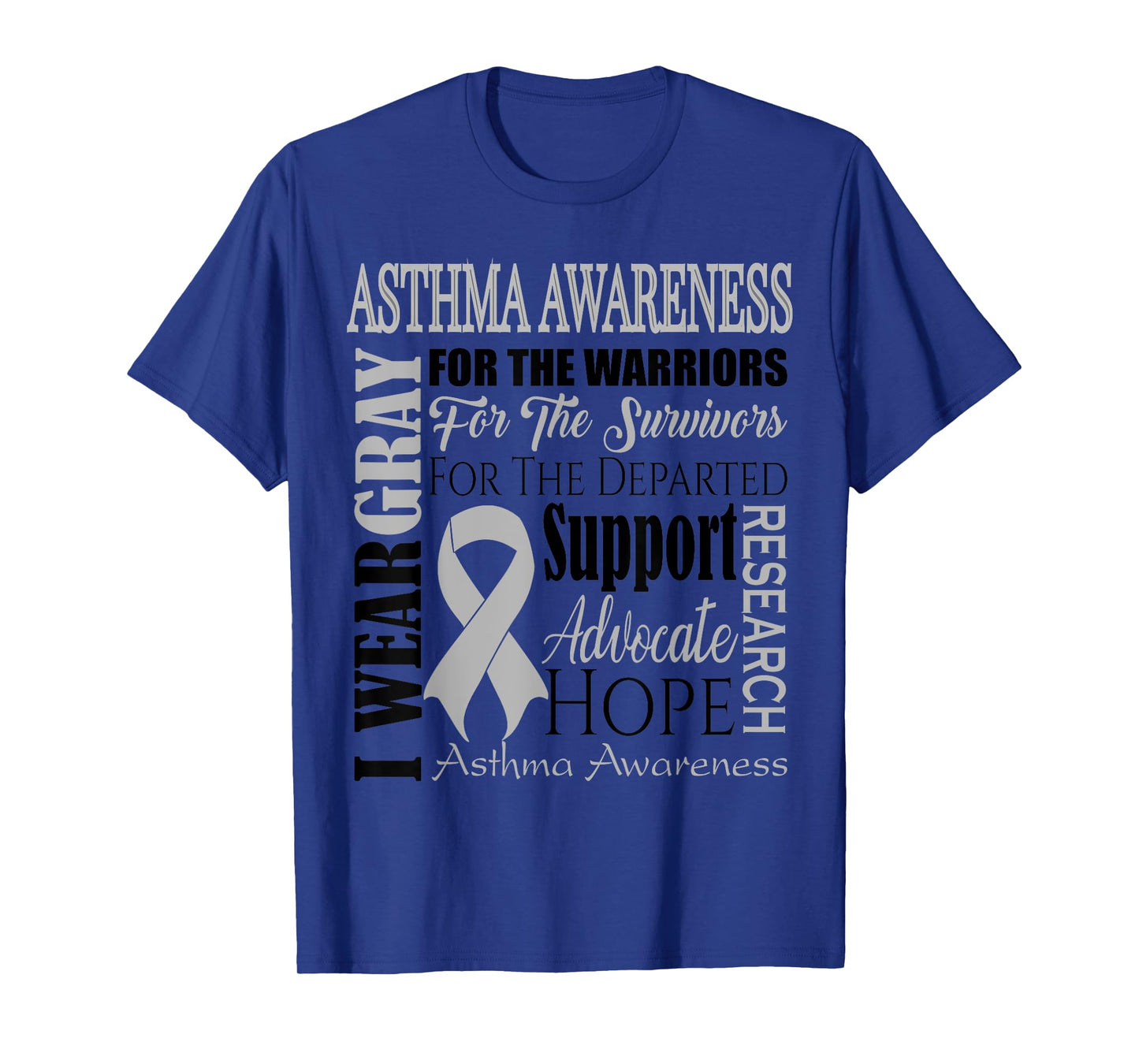 Asthma Awareness Shirt I Wear Gray for an Asthmatic Fighter T-Shirt