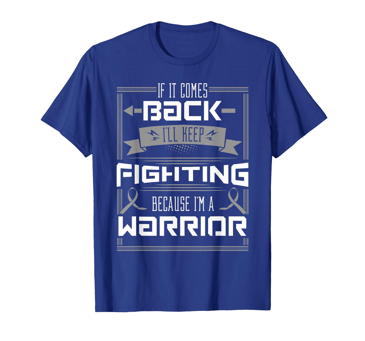 Brain Cancer Awareness Tumor Patient Survivor Gray Ribbon T-Shirt