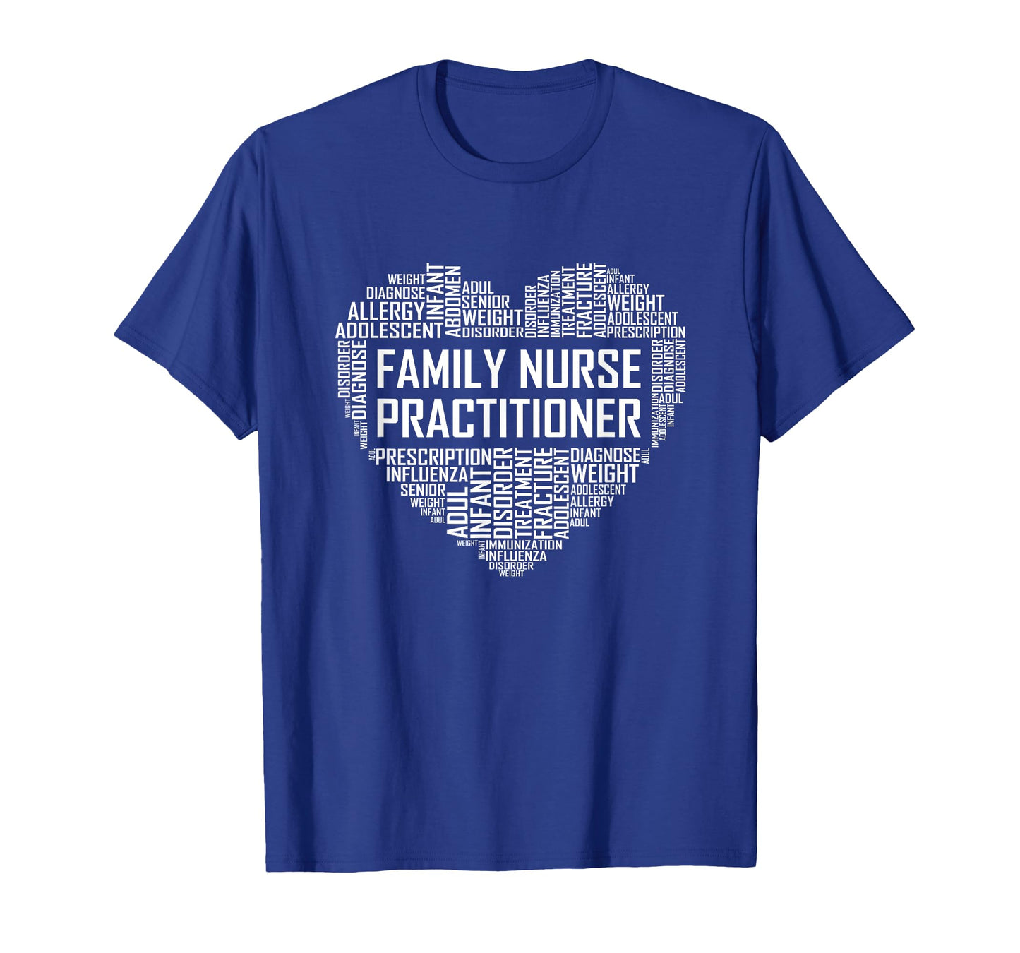 Family Nurse Practitioner Heart FNP Nursing Graduate T-Shirt