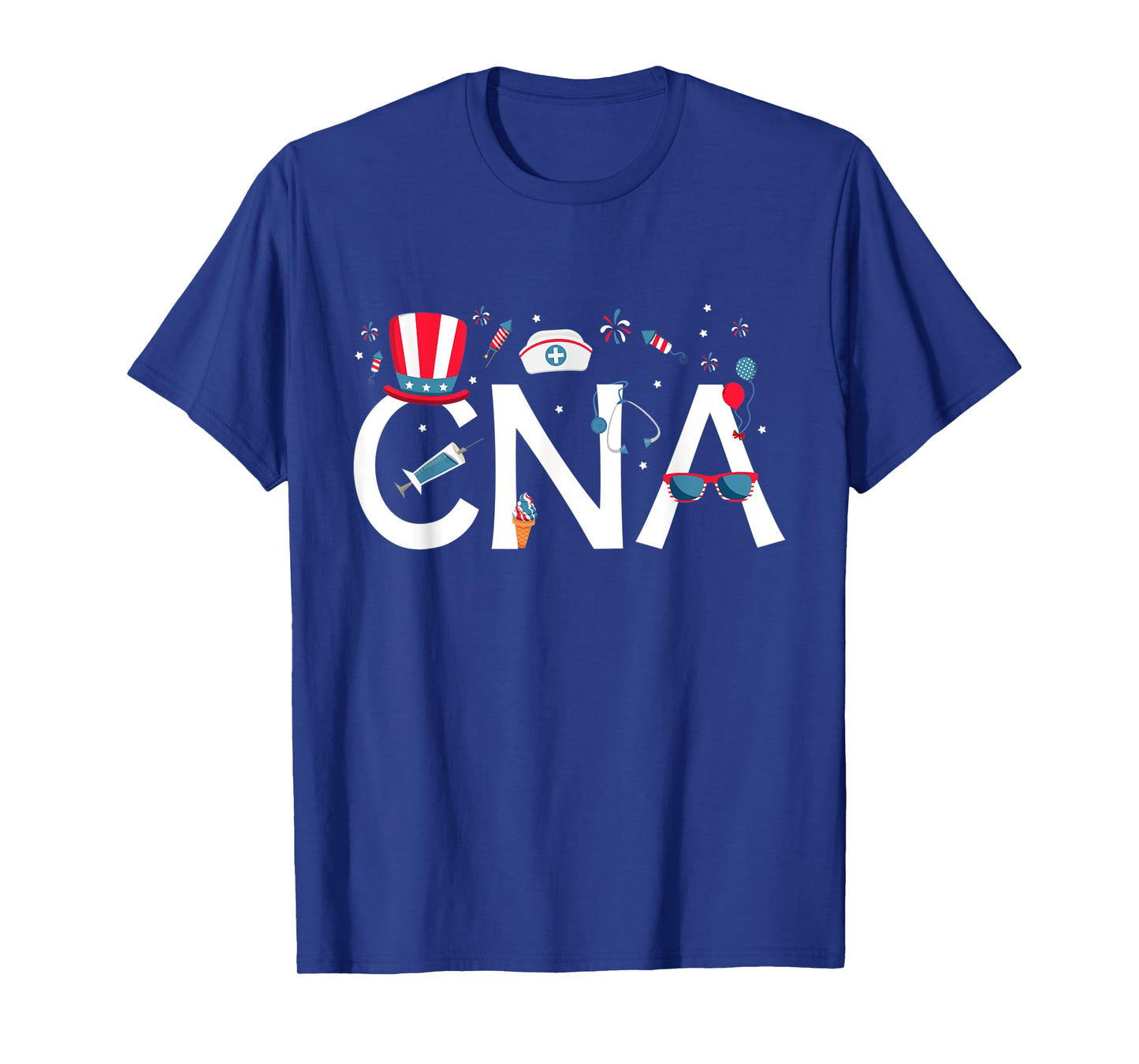 American CNA 4th of July Nursing Certified Nursing Assistant Women Kids Men T-Shirt