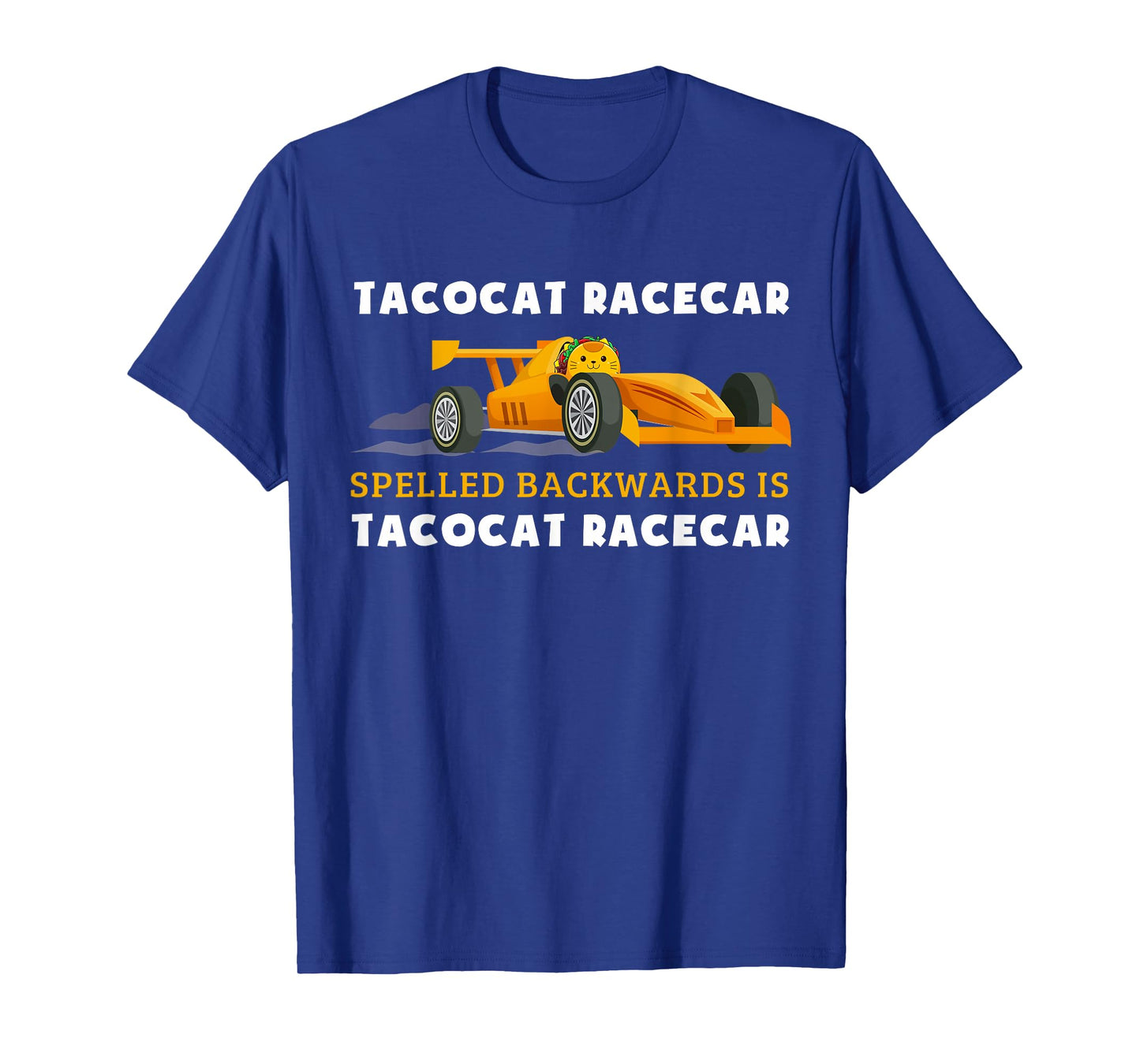 Tacocat Racecar Spelled Backwards Funny Taco Cat Lovers T-Shirt for Men Women Girls Kids