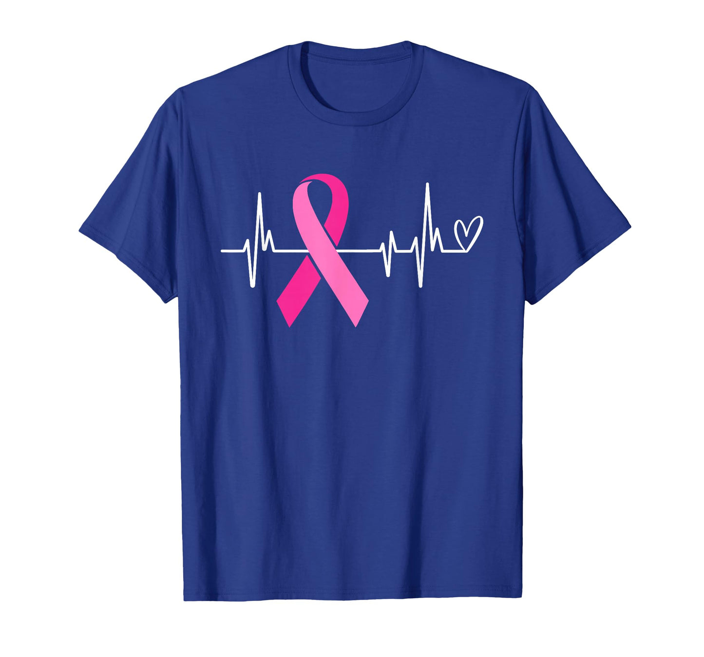 Pink Ribbon Heartbeat Breast Cancer Awareness T-Shirt