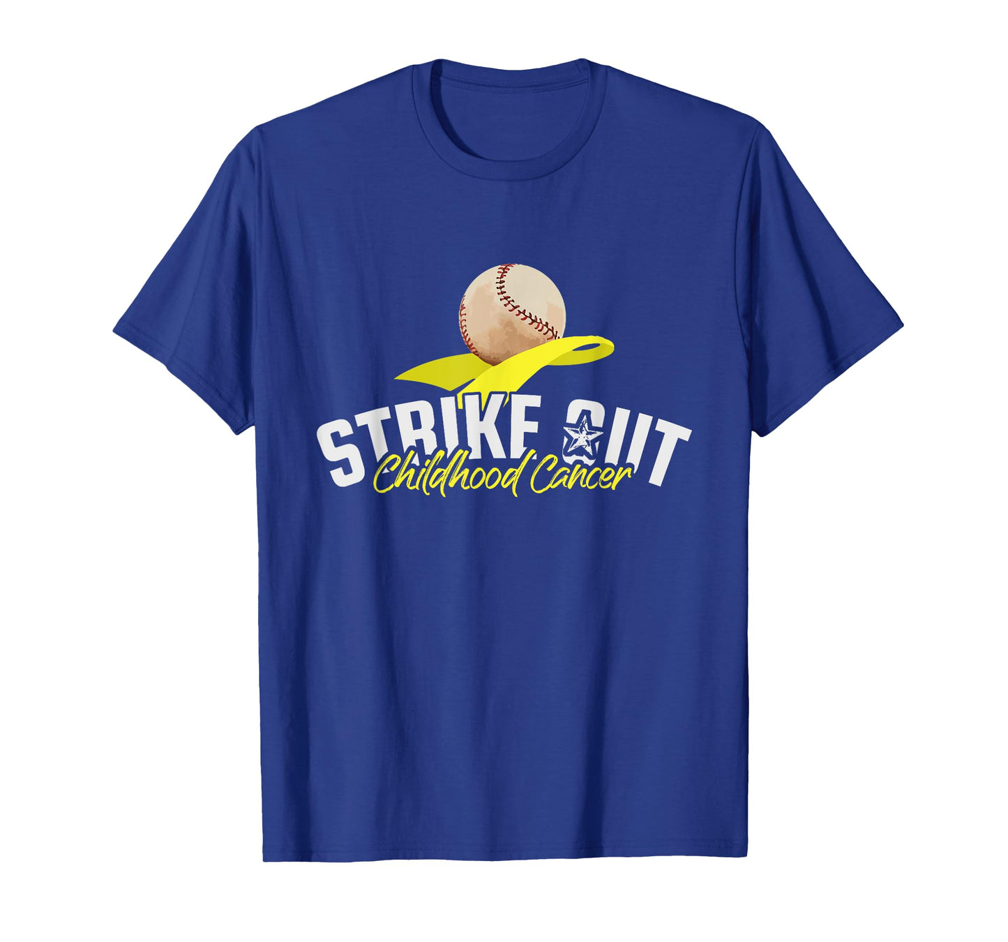 Strike Out Childhood Cancer Awareness Gold Ribbon Gift T-Shirt
