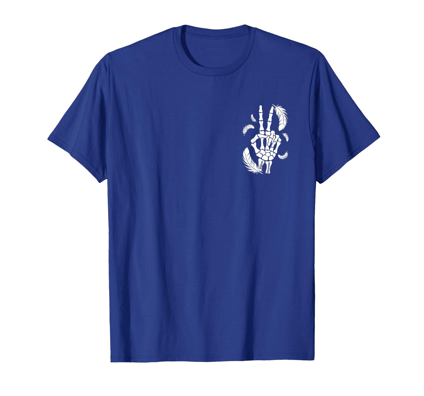 Funny Halloween Skeleton Hand Peace T-Shirt