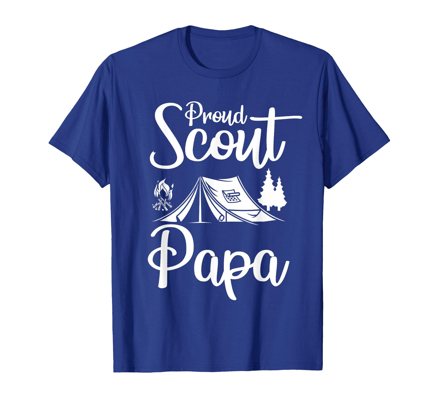 Proud Scout Papa Camping Scouting Tent Scout Dad Leader T-Shirt
