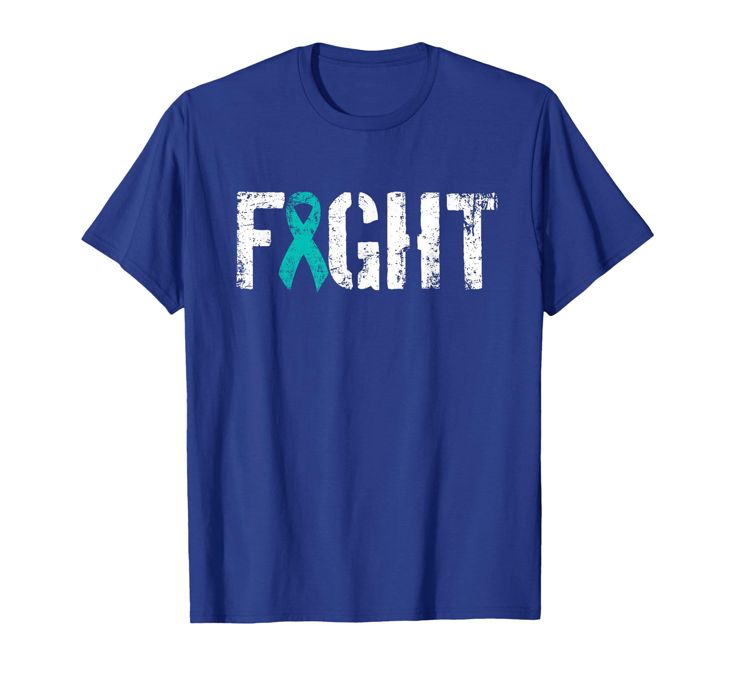 Fight Ovarian Cancer - Military Style Awareness Ribbon T-Shirt