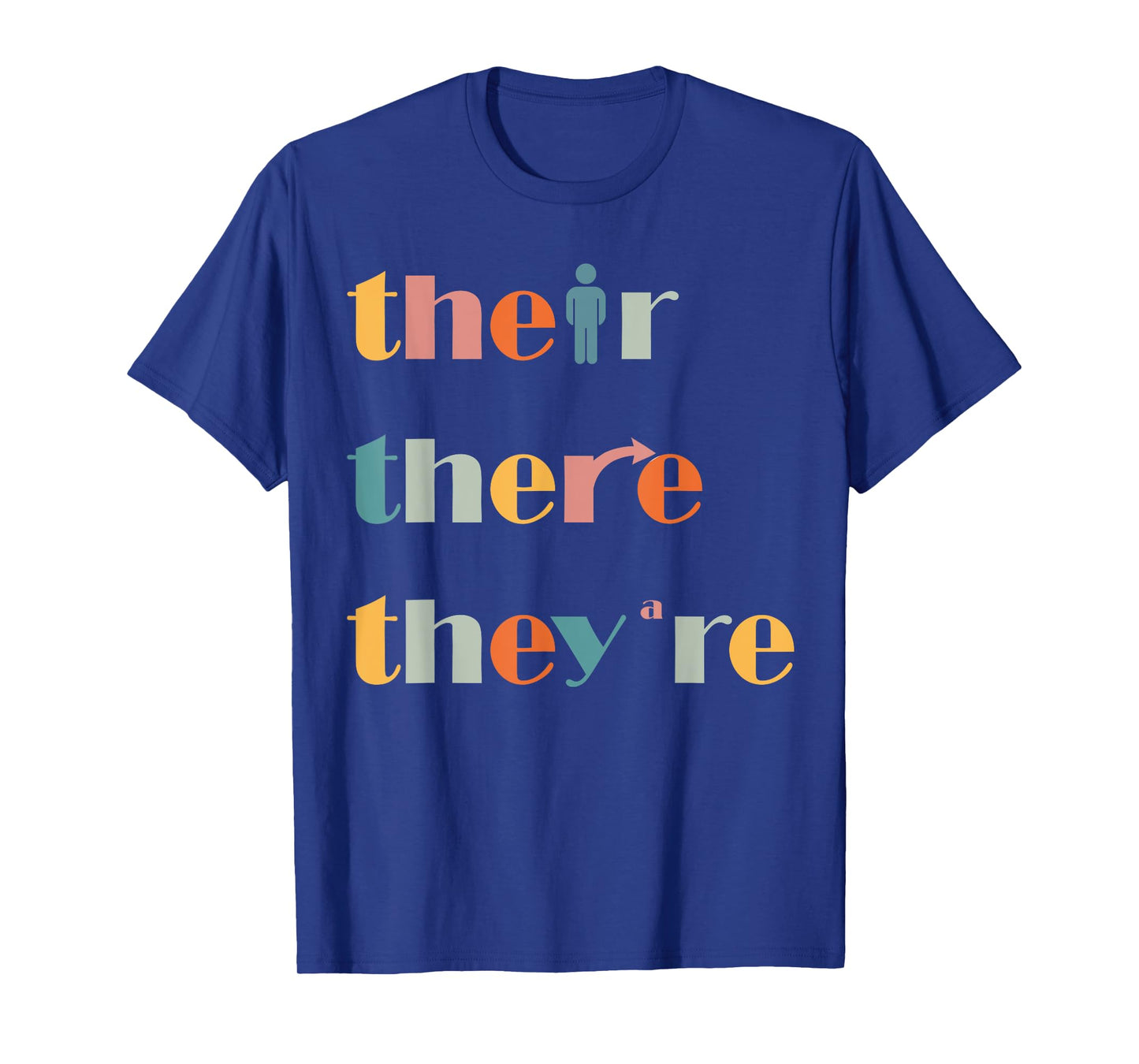 Their There They're English Teacher Grammar Explanation Men Women T-Shirt