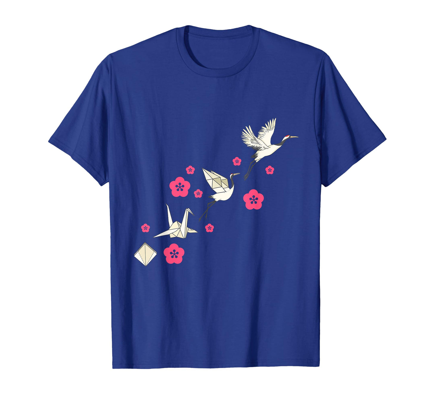 Common Crane Flowers Origami Bird Lover Nature Cute Birdie T-Shirt