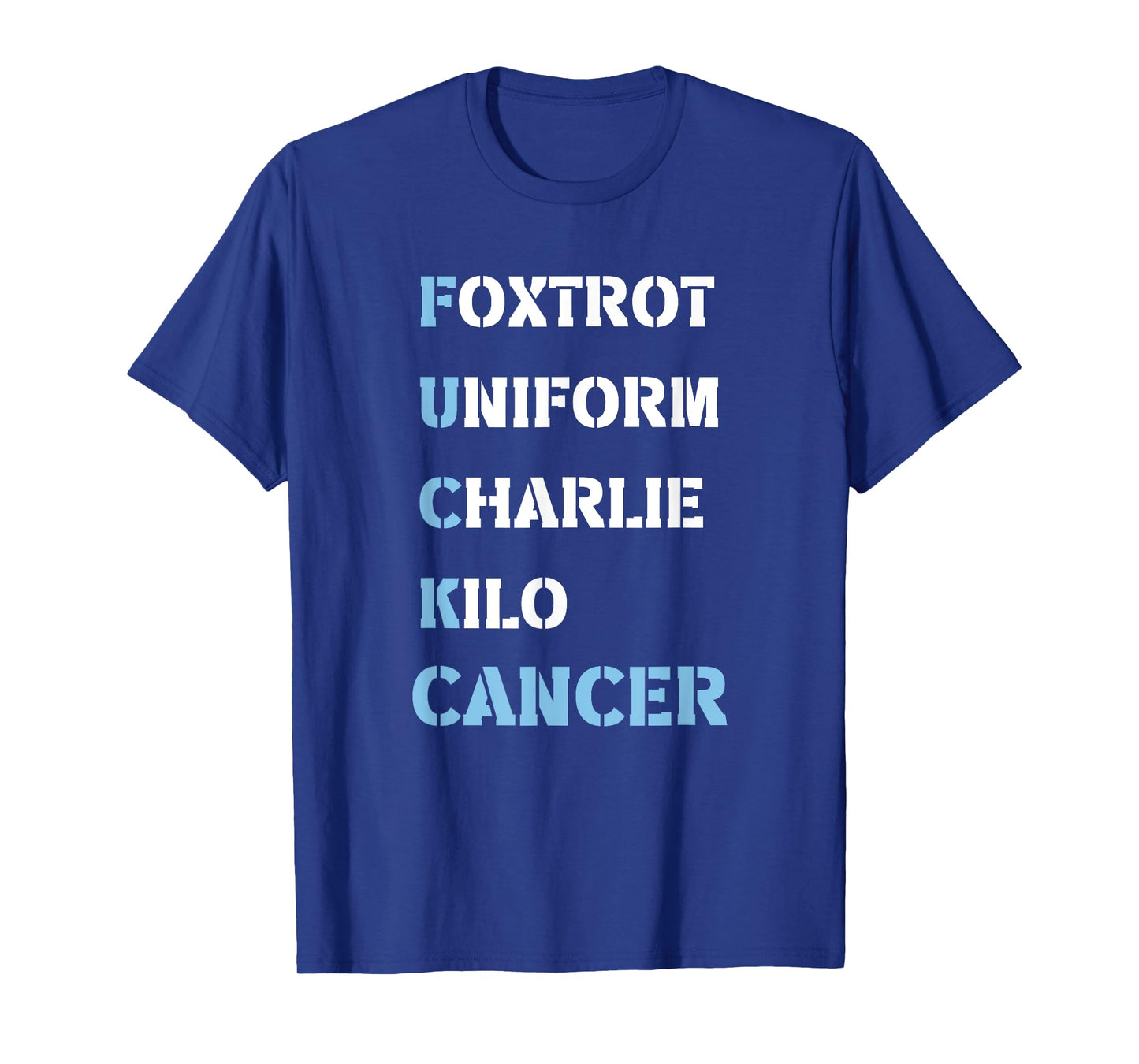 Foxtrot Uniform Charlie Kilo F-ck Prostate Cancer - Support T-Shirt