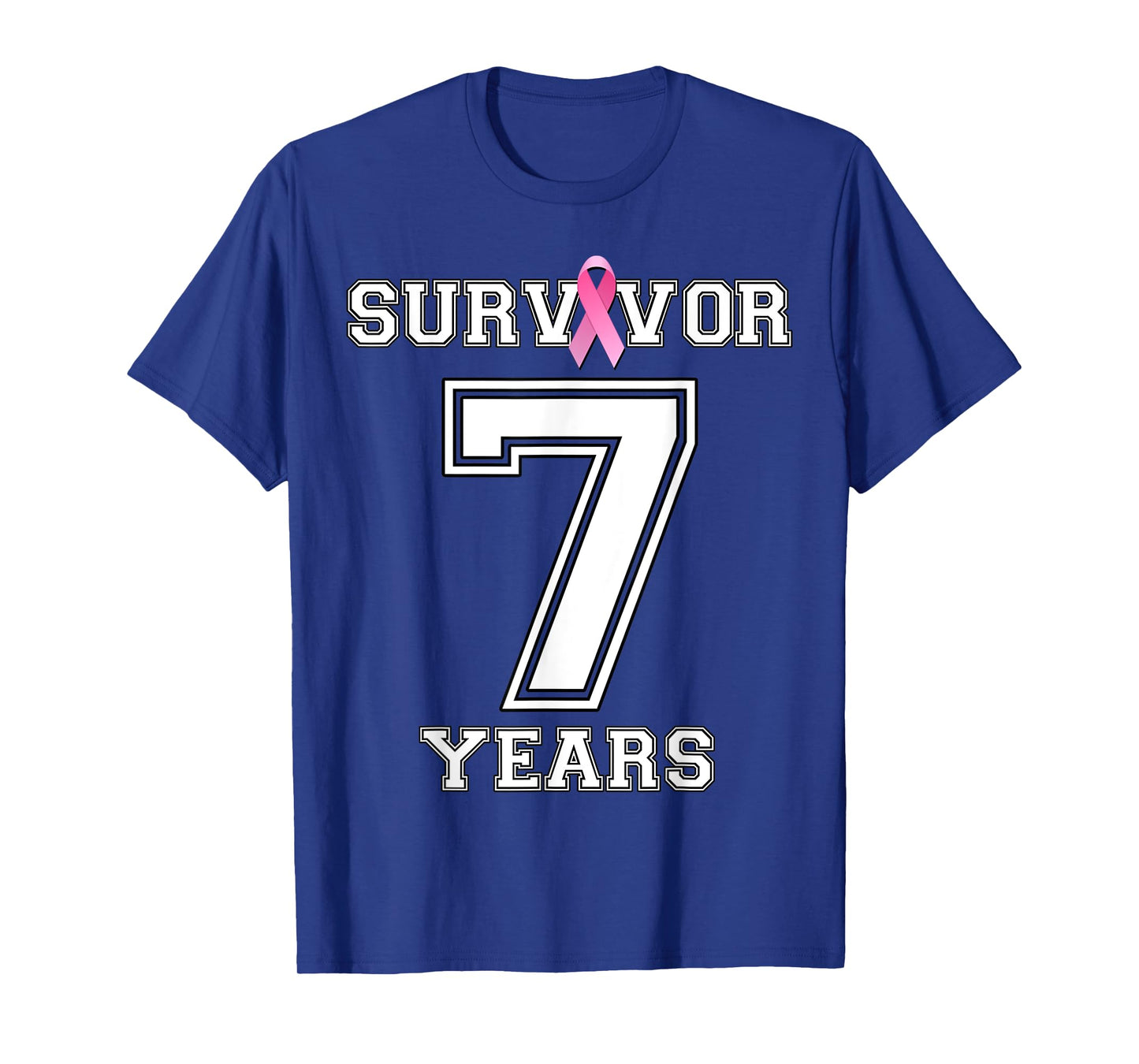 7 Years Breast Cancer Survivor Gifts For Women Pink Ribbon T-Shirt