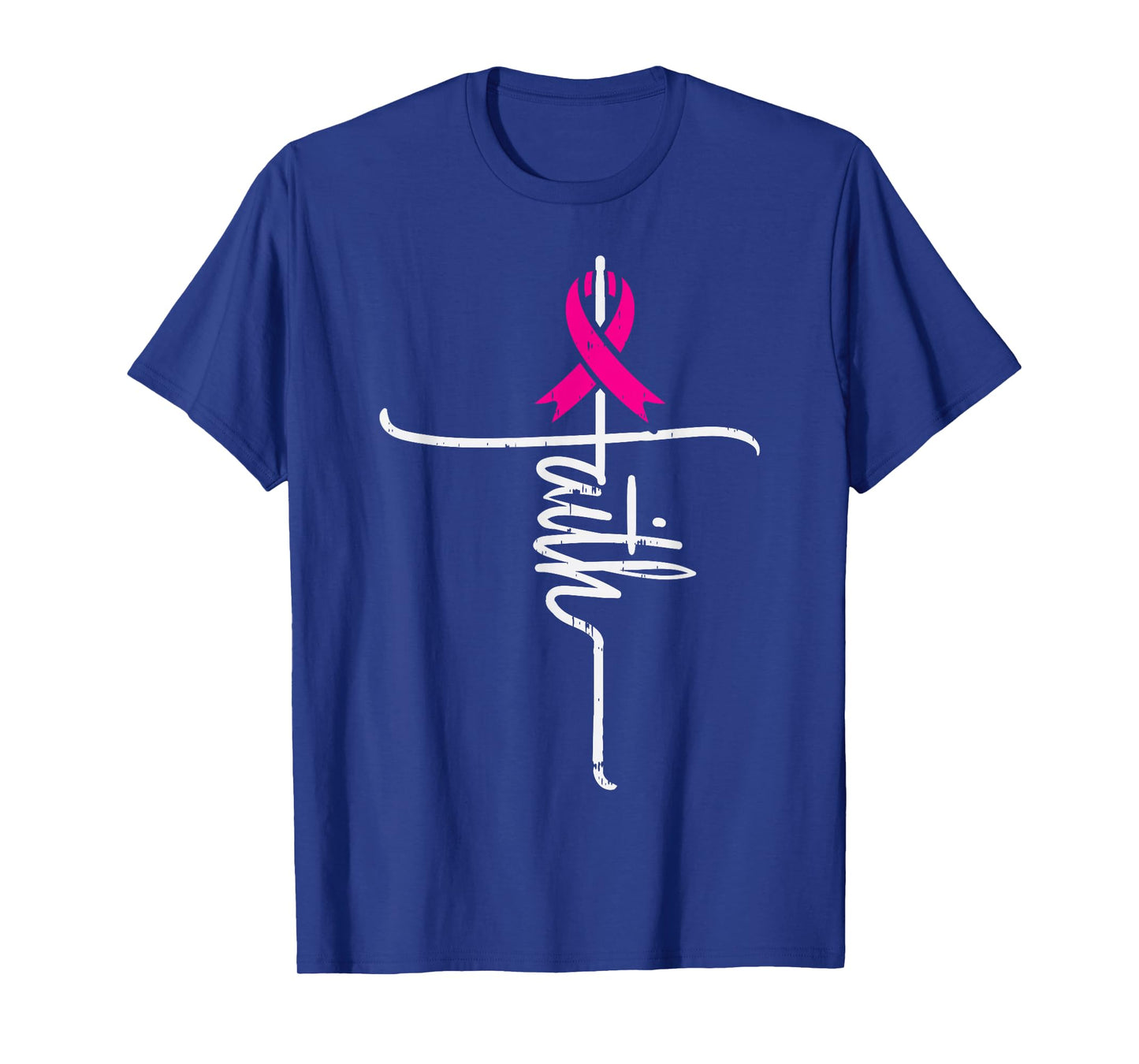 Faith Pink Ribbon Breast Cancer Awareness Fight Support Gift T-Shirt